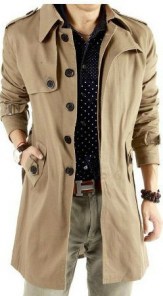 Осенний тренч плащ пальто мужское фото