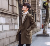 Мужское классическое пальто на одну пуговицу фото