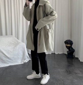 Мужская куртка тренч свободная мужская фото