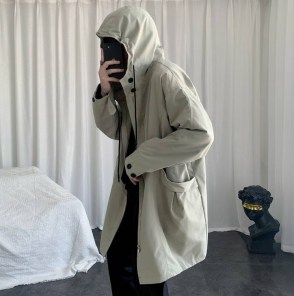 Мужская куртка тренч свободная мужская фото