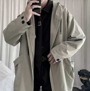 Мужская куртка тренч свободная мужская фото