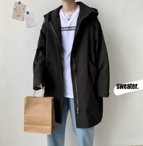 Мужская куртка тренч свободная мужская фото