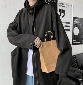 Мужская куртка тренч свободная мужская фото