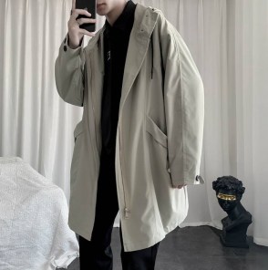 Мужская куртка тренч свободная мужская фото