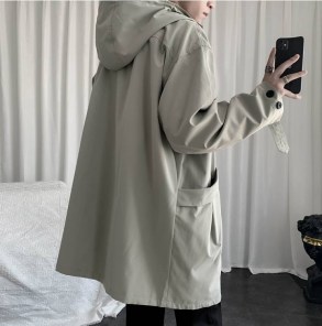 Мужская куртка тренч свободная мужская фото