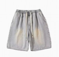 Широкие шорты джинсовые мужские - прямые ретро фото