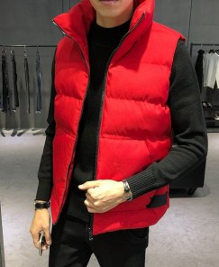 Мужская дутая безрукавка легкая приталенная фото