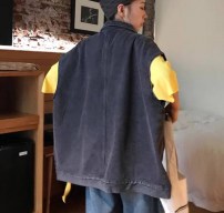 Джинсовая жилетка большого размера женская фото