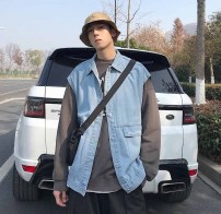 Мужская джинсовая жилетка свободная фото