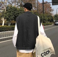 Мужская джинсовая жилетка свободная фото