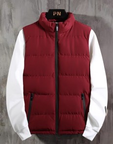 Мужская жилетка дутая с хлопковым наполнителем фото