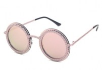 Женские круглые очки с бусинами фото