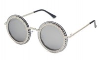 Женские круглые очки с бусинами фото