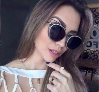 Большие женские очки с цветными линзами фото