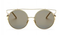 Круглые очки от солнца в металлической оправе фото
