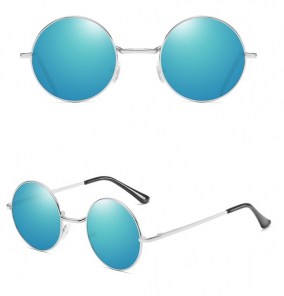 Круглые очки с полупрозрачными цветными линзами фото