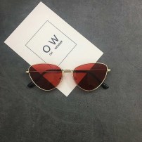 Ретро очки в тонкой металлической оправе фото