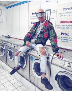 Футуристические очки большая широкая полоска фото