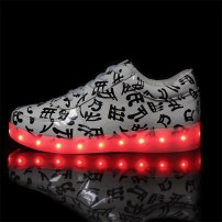 Низкие кроссовки со святящейся подошвой LED