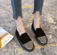 Женские слипоны с блестящим носком фото