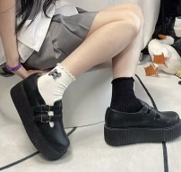 женские туфли на платформе без каблука - криперы кукольные туфли фото