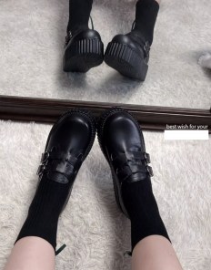 женские туфли на платформе без каблука - криперы кукольные туфли фото