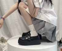 женские туфли на платформе без каблука - криперы кукольные туфли фото