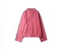 Розовая джинсовая куртка для девочек фото