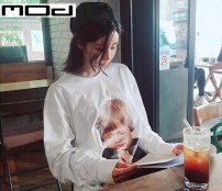 Длинная кофта с принтом мальчика фото