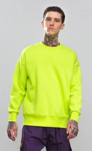 Обычный однотонный свитшот в ярких цветах фото