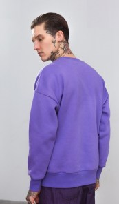 Обычный однотонный свитшот в ярких цветах фото