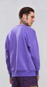 Обычный однотонный свитшот в ярких цветах фото