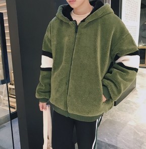 Теплая плюшевая кофта на бархатной подкладке фото