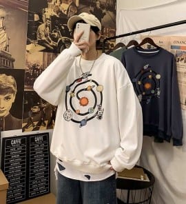 Свитшот с рисунком планет фото