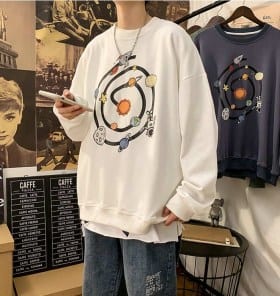 Свитшот с рисунком планет фото