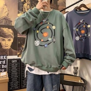 Свитшот с рисунком планет фото