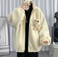 Плюшевая теплая кофта с медведем в кармане фото