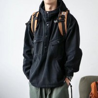 Легкая свободная кофта анорак с большими карманами -мужская фото