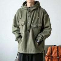 Легкая свободная кофта анорак с большими карманами -мужская фото