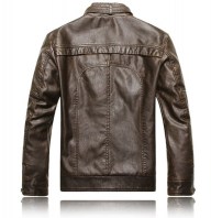 Мужская кожаная куртка с теплой подкладкой фото