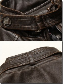 Мужская кожаная куртка с теплой подкладкой фото