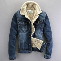 Мужская джинсовая куртка на теплой подкладке фото