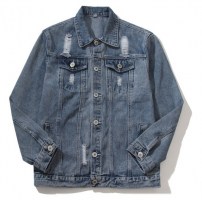 Джинсовая куртка с рисунком на спине фото