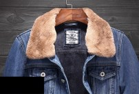 Мужская джинсовая куртка с бархатной подкладкой фото