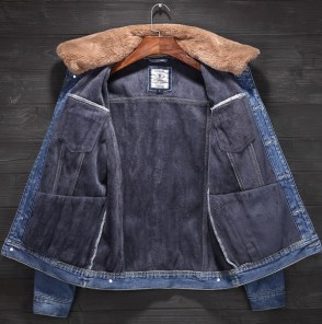 Мужская джинсовая куртка с бархатной подкладкой фото