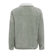 Модная вельветовая куртка на меху женская фото