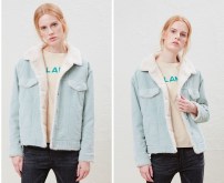 Модная вельветовая куртка на меху женская фото