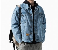 Мужская молодежная сводная куртка из джинса