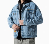 Мужская молодежная сводная куртка из джинса фото