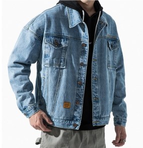 Мужская молодежная сводная куртка из джинса фото